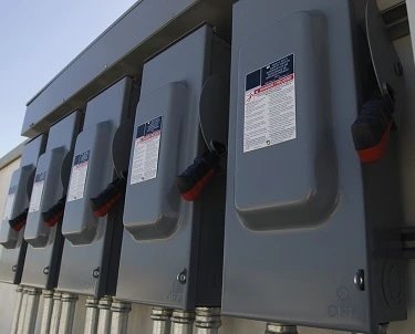 Commercial breaker boxes at a local Rhode Island office building
