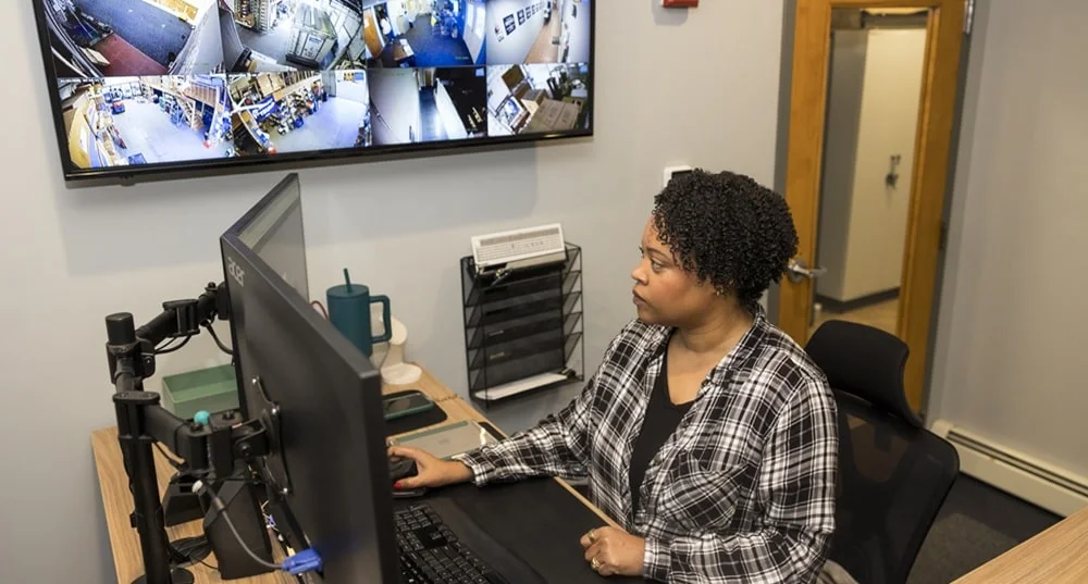 Eastland intake coordinator working at her desk